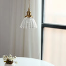 Axyaa Nordic Glass Chandelier Pendant Light - Vintage Brass Design