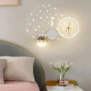 Axyaa Star Astronaut Projector Wall Light: Kids Bedroom Indoor Lighting