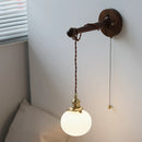 Axyaa White Pumpkin Glass LED Wall Light for Home Lighting Fixture