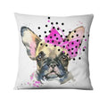 Axyaa French Bulldog Gift Cushion: Decorative Sofa Throw Pillow with American Cartoon Pet Print