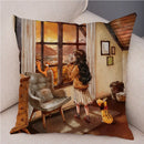 Axyaa Fairy Tale World Pillowcase: Cartoon Pattern Decor for Living Room or Children's Room