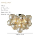 Axyaa Modern Glass Ball Chandelier Color Hanging Pendant Light for Living Room