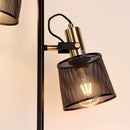 Axyaa Retro Iron 2-Light Floor Lamp for Living Room Bedroom Office Décor