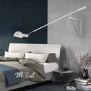 Axyaa Nordic Art Deco Iron LED Wall Lamp with Rotatable Long Arm