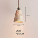 Axyaa Creative Stone LED Chandelier Retro Hanging Lamp for Kitchen Bedroom Lighting