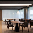 Axyaa Nordic Minimalist Chandelier: Modern Black/White Metal Pendant Light for Dining Room