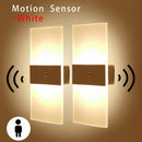 Axyaa LED Motion Wall Lamp, Acrylic Lighting, Touch Switch - Modern Living Room & Bedroom Decor