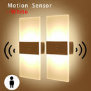 Axyaa LED Motion Sensor Wall Lamp, Acrylic Lighting, Touch Switch, Modern Interior Decor