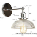 Axyaa Clear Glass LED Wall Sconce Industrial Loft Light Fixtures