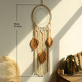 Axyaa Boho Macrame Dream Catcher with Leaf Wall Hanging