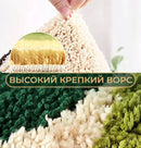 Axyaa Green Leaves Bath Mat - Non-Slip Soft Microfiber Doormat