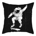 Axyaa Moon Astronaut Rocket Sofa Pillow Cover Cushion Polyester Throw TestCase