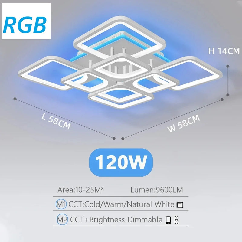 Axyaa RGB LED Ceiling Light: Colorful Dimming for Dining Room & Bedroom