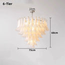 Axyaa Vintage Murano Flower Petal Chandelier for Living Room and Bedroom