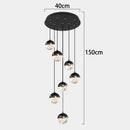 Axyaa Modern LED Staircase Chandeliers for Living Room Lighting