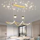 Axyaa Modern Ceiling LED Pendant Light Chandelier for Living & Dining Room