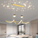 Axyaa Modern Ceiling LED Chandeliers for Living Room Pendant Light Dining Room Lamps
