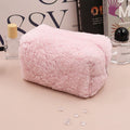 Axyaa Large Plush Makeup Organizer: Kawaii Travel Cosmetic Pouch for Women