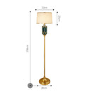 Axyaa Ceramic Floor Lamp: European Retro Table Lamp for Living Room, Bedroom, and Home Decoration