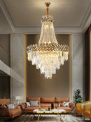 Axyaa Nordic Modern Luxury Villa Crystal Chandelier for Hotel and Home Lighting