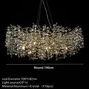 Axyaa Gold Crystal Chandelier Pendant Light for Dining & Kitchen Room
