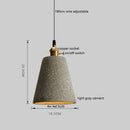 Axyaa Nordic Cement LED Pendant Light with Copper Socket, Adjustable Wire - 180cm