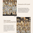 Axyaa Modern Crystal Chandelier Pendant Lighting for Dining Room and Living Room