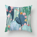 Axyaa Cactus Plants Pattern Cushion Cover Throw Pillow for Sofa Chairs
