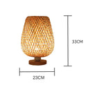 Axyaa Bamboo Handicraft Table Lamp - Vintage Handmade Wooden Light