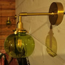 Axyaa Glass Wall Lamp Bedroom Bedside Nordic Minimalist Arm Wall Lights