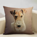 Axyaa Cute Dog Decorative Cushion Cover 45x45cm Linen Sofa Pillowcase Home Bedroom Decor