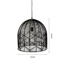 Axyaa Retro Rattan Pendant Lights Vintage Suspension Luminaire