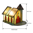Axyaa Vintage Stained Glass Table Lamp Church Light Antique Original Living Room