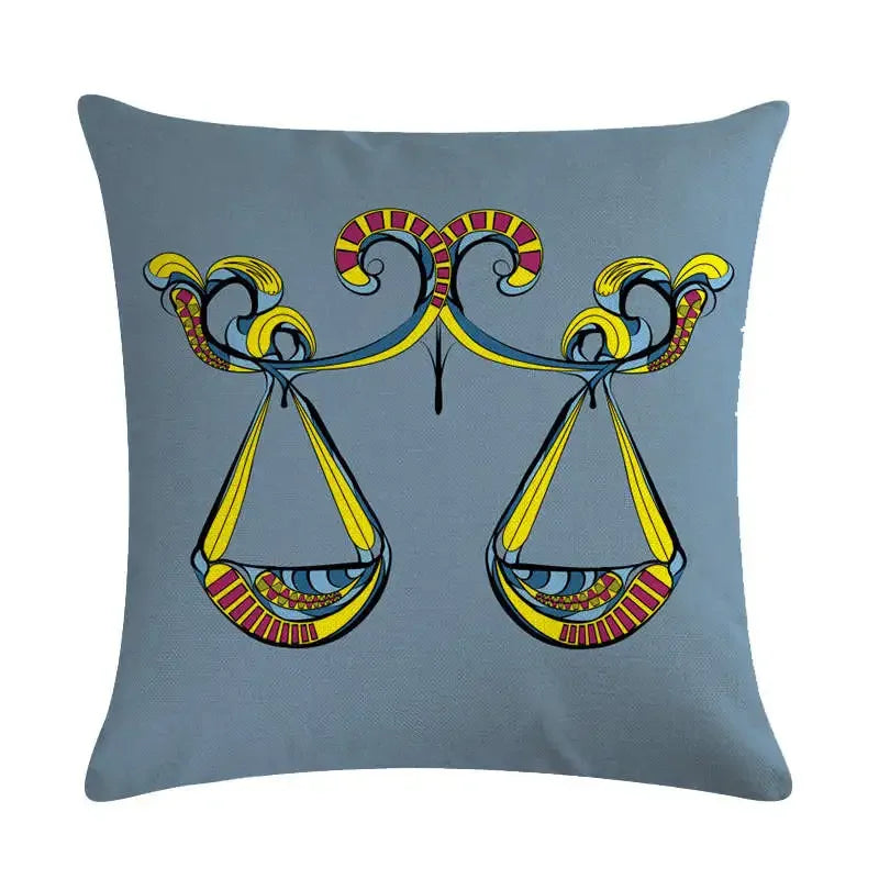 Gemini Libra Taurus Pillow Case by Axyaa: Linen Sofa Car Decorative Cover