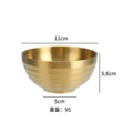 Axyaa Double Layer Rice Bowl for Kids and Adults - Stainless Steel Soup Fruit Bowl