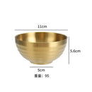 Axyaa Double Layer Rice Bowl for Kids and Adults - Stainless Steel Soup Fruit Bowl