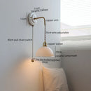Axyaa Nordic Ceramic LED Wall Lights for Bedroom Living Room Decoration