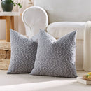 Axyaa Textured Chenille Pillow Cover, Cozy Nubby, Fall Winter Neutral Tones