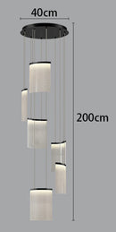 Axyaa Modern Staircase Chandeliers LED Pendant Light for Living Room Decor
