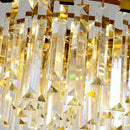 Axyaa Crystal Chandelier: Black Aluminum Luxury Pendant Light for Living Room and Hotel
