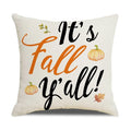 Axyaa Thanksgiving Pumpkin Maple Leaf Pillow Cover