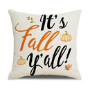 Axyaa Thanksgiving Pumpkin Maple Leaf Pillow Cover