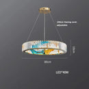 Axyaa Crystal LED Pendant Light Chandelier Living Room Lighting Fixtures