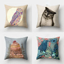Axyaa Cute Owl Cushion Cover for Home Sofa Bedroom Decor