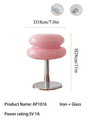 Axyaa Modern LED Stained Glass Mushroom Desk Lamp