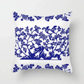 Axyaa Blue Geometric Floral Printed Pillow Case - Soft Cushion Cover