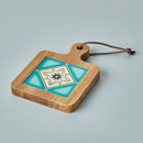 Axyaa Wooden Floral Kitchen Mat Set