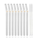 Axyaa Flower Glass Straw Set for Festivals, Parties, Weddings, and Bars