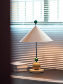 Axyaa Cream Desk Lamp - Bauhaus Light Luxury for Bedside, Dining Room, and Office