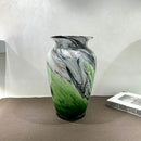 Axyaa Chinese Ink-wash Glass Vase: High-end Decor for Living Room & Dining Table